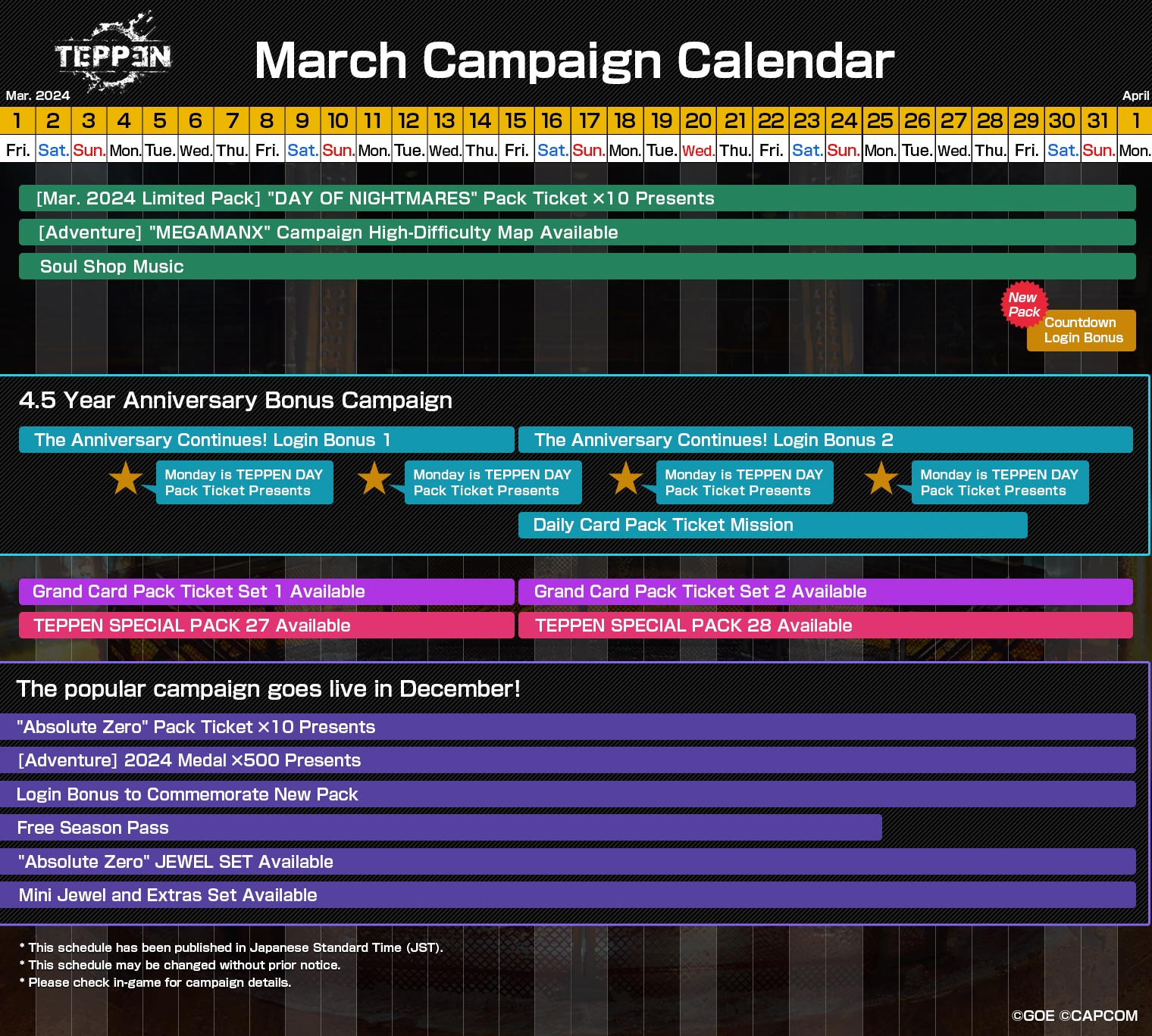 March Campaign Calendar