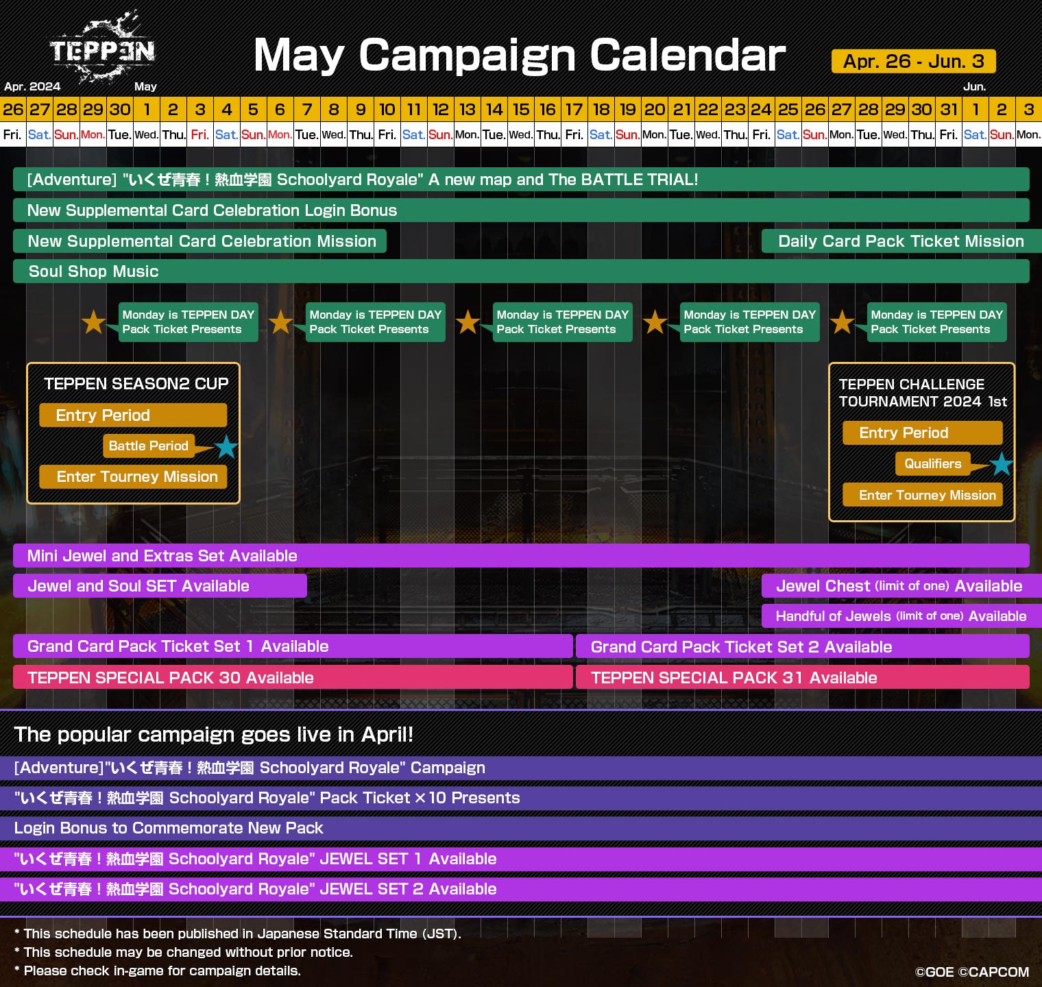 May Campaign Calendar